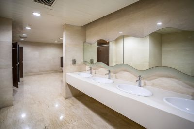 Spacious Bathroom with Double Vanities